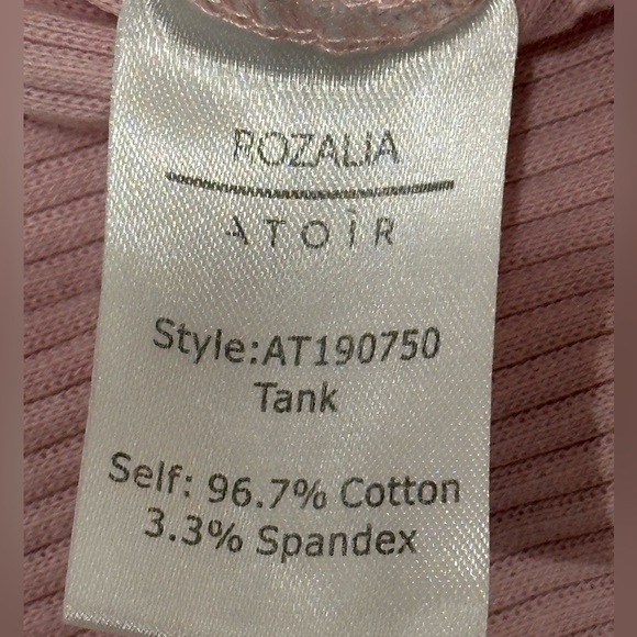 Atoir X Rozalia The Tank Ribbed Tank Top High Neck Capsule Wardrobe Soft Pink M - Picture 9 of 10